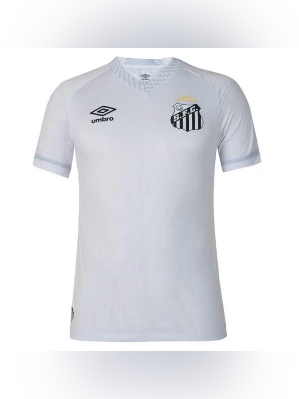2025 Neymar Jr. Brazil Umbro White and Black Santos FC Crest Jersey